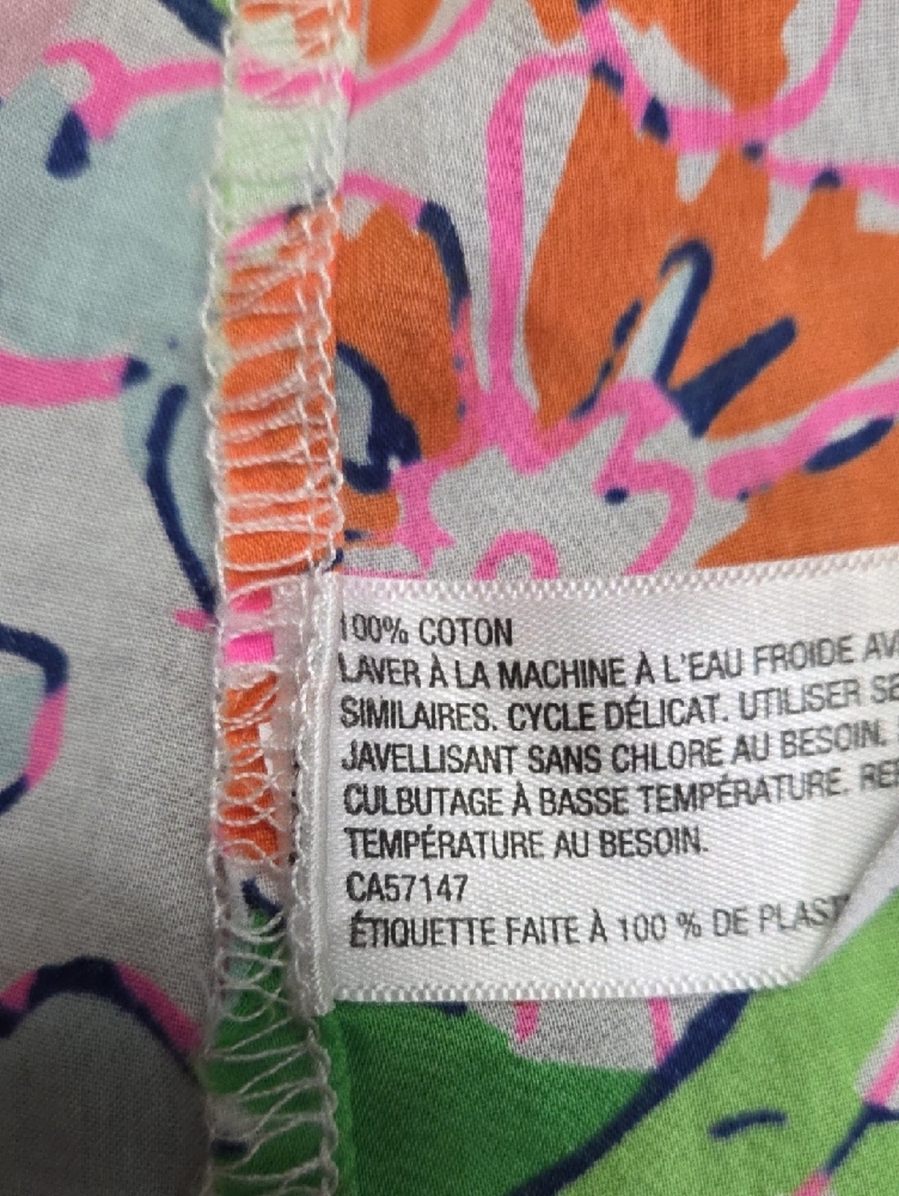 Lilly Pulitzer Pink, Orange & Green Floral Button-Up Shirt Size Xs - Picture 3 of 3